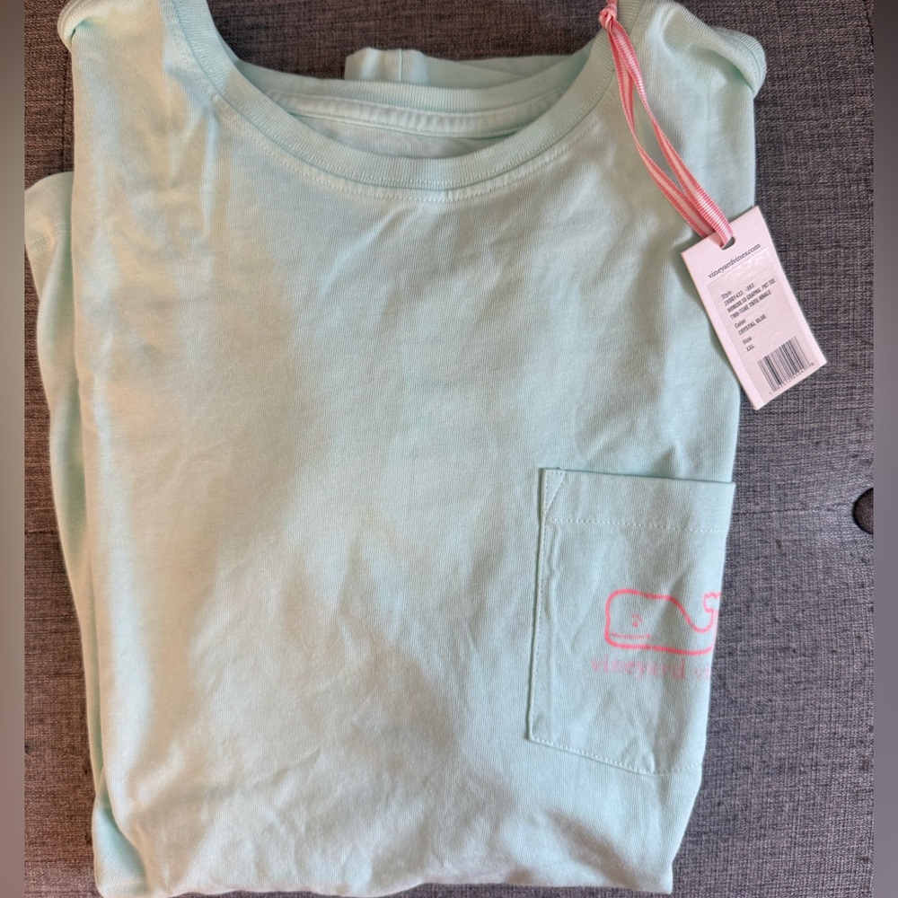 Vineyard Vines Crystal Blue Pocket Tee